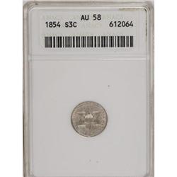 1854 3CS AU58 ANACS