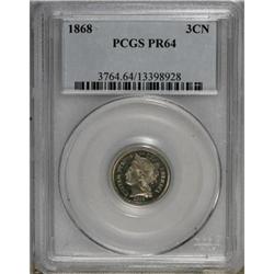 1868 3CN PR64 PCGS