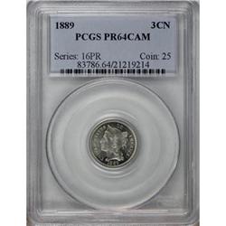 1889 3CN Cameo PR64 PCGS