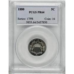 1880 5C PR64 PCGS