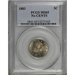 1883 5C No Cents MS65 PCGS