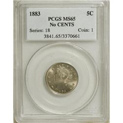 1883 5C No Cents MS65 PCGS