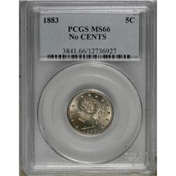 1883 5C No Cents MS66 PCGS