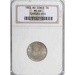 1883 5C No Cents MS66 NGC