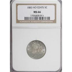 1883 5C No Cents MS66 NGC