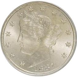 1887 5C MS64 PCGS