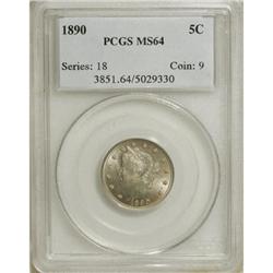 1890 5C MS64 PCGS