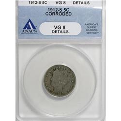 1912-S 5C VG8 ANACS