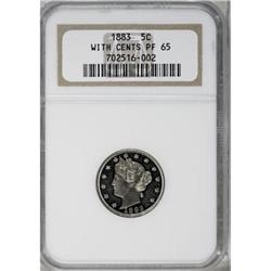1883 5C With Cents PR65 NGC
