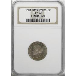 1883 5C With Cents PR65 NGC