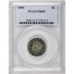 1890 5C PR65 PCGS