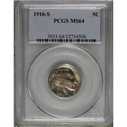 1916-S 5C MS64 PCGS