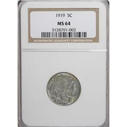 1919 5C MS64 NGC