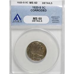 1920-S 5C MS60 ANACS