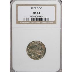 1929-D 5C MS64 NGC