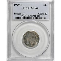 1929-S 5C MS64 PCGS