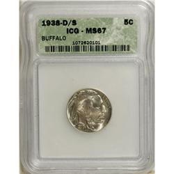 1938-D/S 5C MS67 ICG