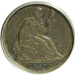 1837 H10C No Stars, Large Date (Curl Top 1) VF20 ANACS