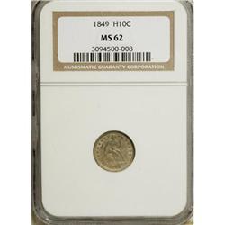 1849 H10C MS62 NGC