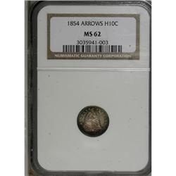 1854 H10C Arrows MS62 NGC