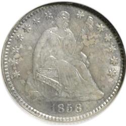 1858 H10C MS64 NGC