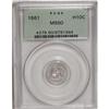 Image 1 : 1861 H10C MS60 PCGS