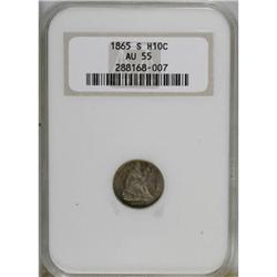 1865-S H10C AU55 NGC