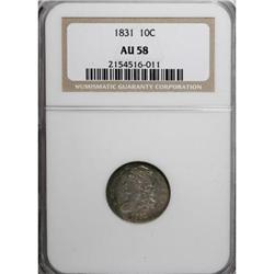 1831 10C AU58 NGC