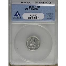 1887 10C AU50 ANACS