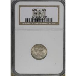 1905-S 10C MS64 NGC