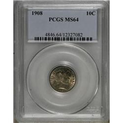 1908 10C MS64 PCGS