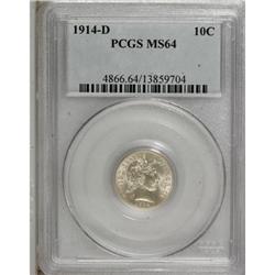1914-D 10C MS64 PCGS