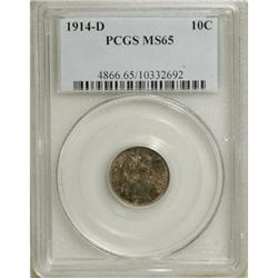 1914-D 10C MS65 PCGS