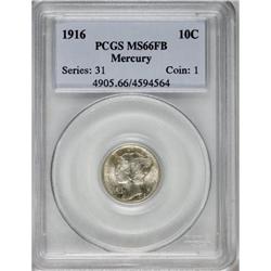 1916 10C Full Bands MS66 PCGS