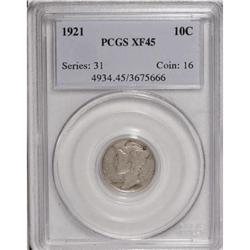 1921 10C XF45 PCGS