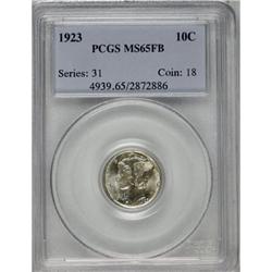 1923 10C Full Bands MS65 PCGS