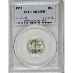 1923 10C Full Bands MS66 PCGS