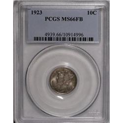 1923 10C Full Bands MS66 PCGS
