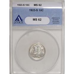 1923-S 10C MS62 ANACS