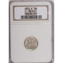 1924-D 10C MS63 NGC