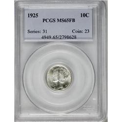 1925 10C Full Bands MS65 PCGS