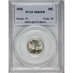 1926 10C Full Bands MS65 PCGS
