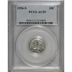 1926-S 10C AU55 PCGS