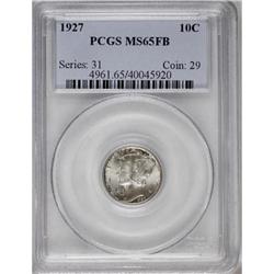 1927 10C Full Bands MS65 PCGS