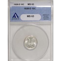 1928-D 10C MS63 ANACS