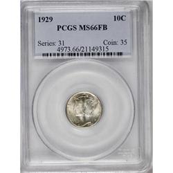 1929 10C Full Bands MS66 PCGS