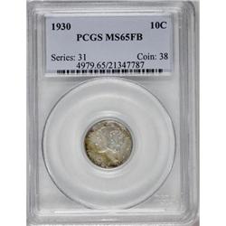1930 10C Full Bands MS65 PCGS