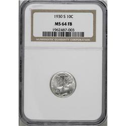 1930-S 10C Full Bands MS64 NGC