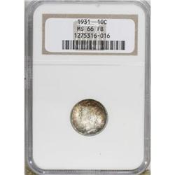1931 10C Full Bands MS66 NGC