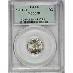 1931-D 10C Full Bands MS66 PCGS